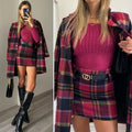 Cappotto check fucsia nero - R.a. Boutique 