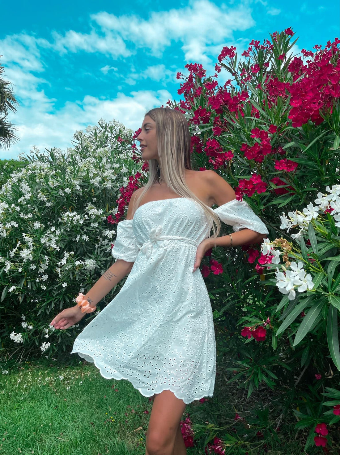 Abito scollo a barchetta in pizzo - R.a. Boutique 