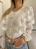 Camicia in pizzo bianca - R.a. Boutique 