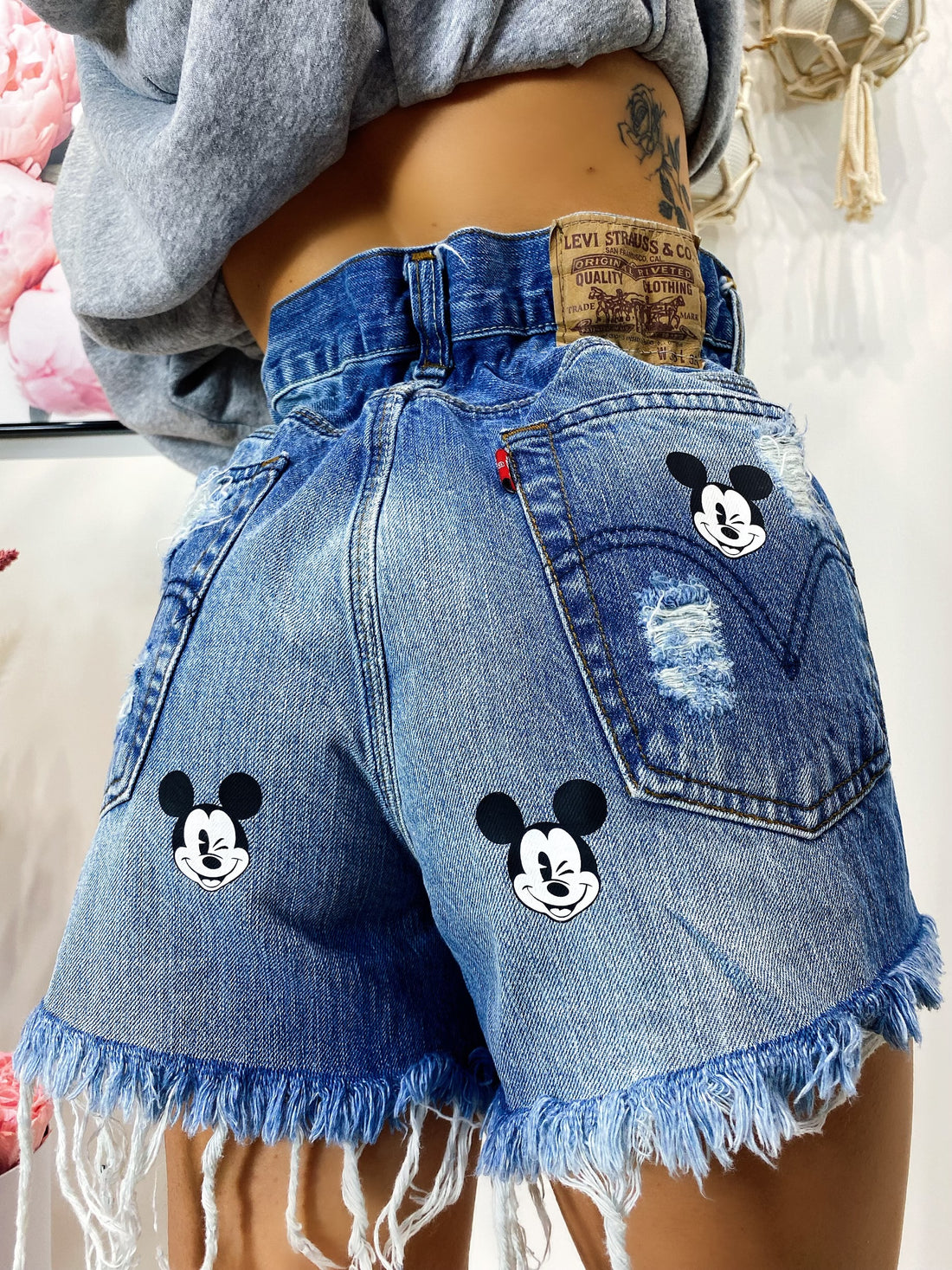 Short Levi’s Vintage con stampa topolino bagno medio - R.a. Boutique 