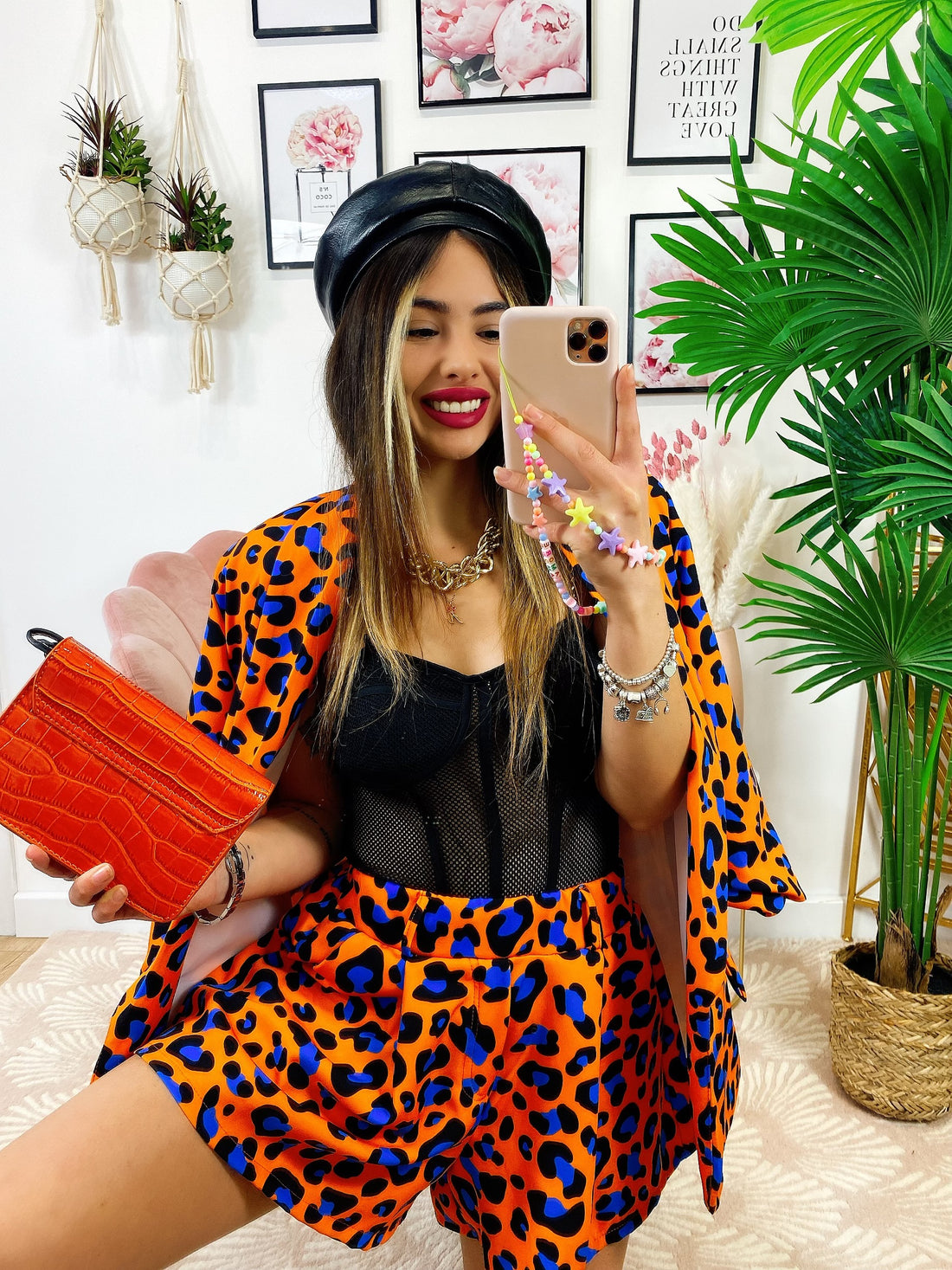 Completo Giacca e short maculato Arancio - R.a. Boutique 