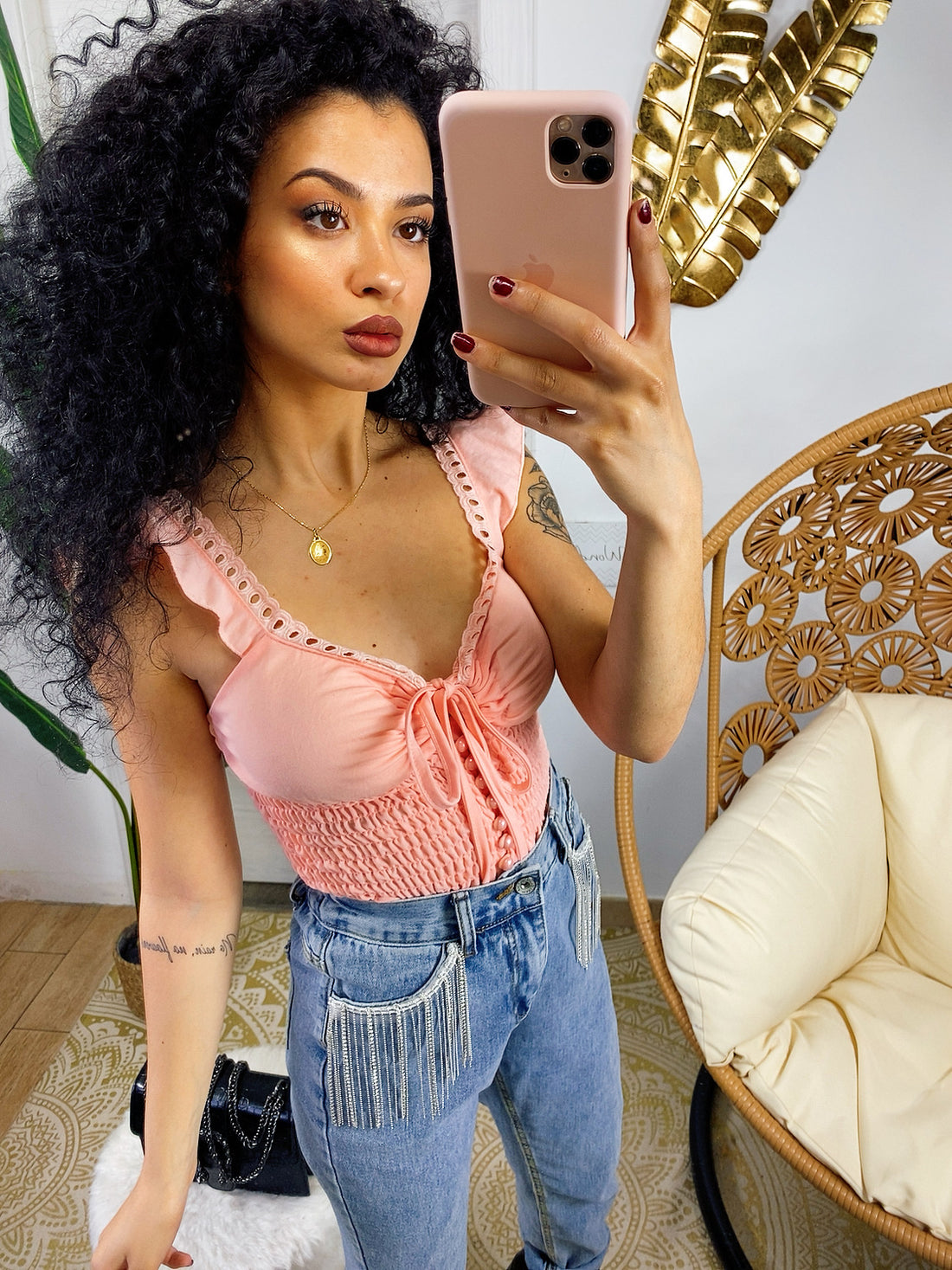 Top con fiocco Rosa - R.a. Boutique 