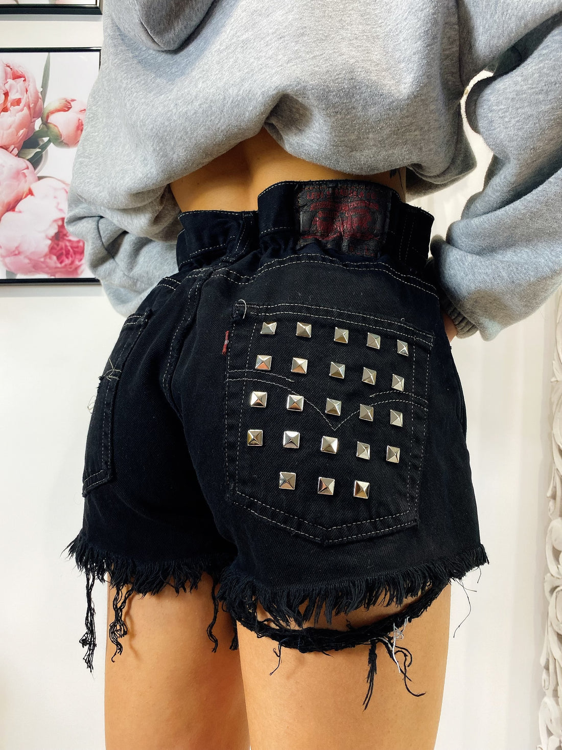 Short Levi’s Vintage con Borchie Nero - R.a. Boutique 