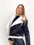 Montone nero con pelo bianco - R.a. Boutique 