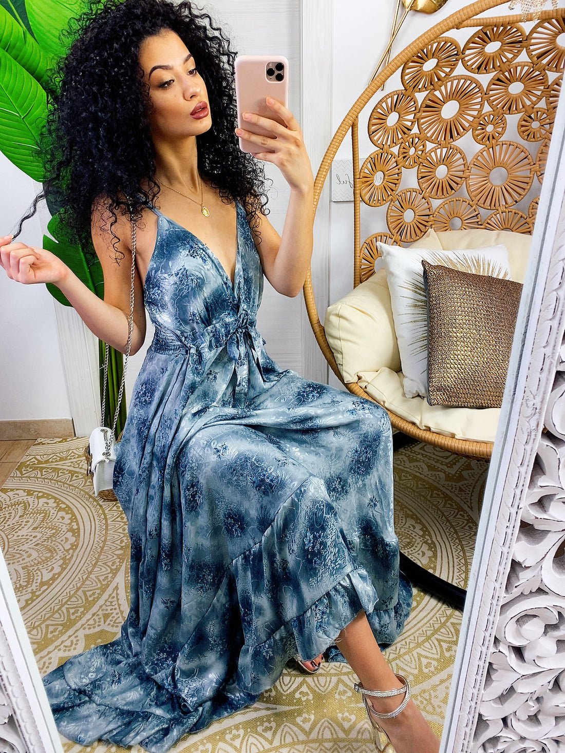 Abito lungo azzurro - R.a. Boutique 