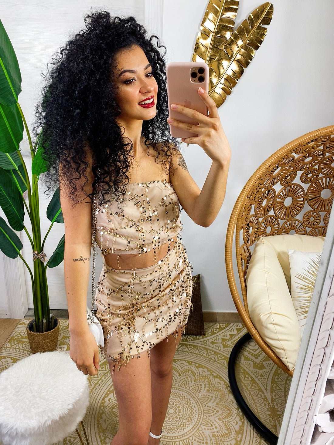 Completo gonna e top con paillette - R.a. Boutique 