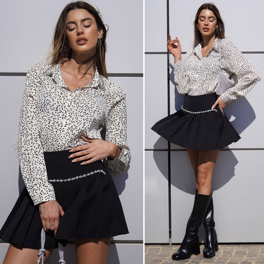 Gonna a ruota con strass - R.a. Boutique 