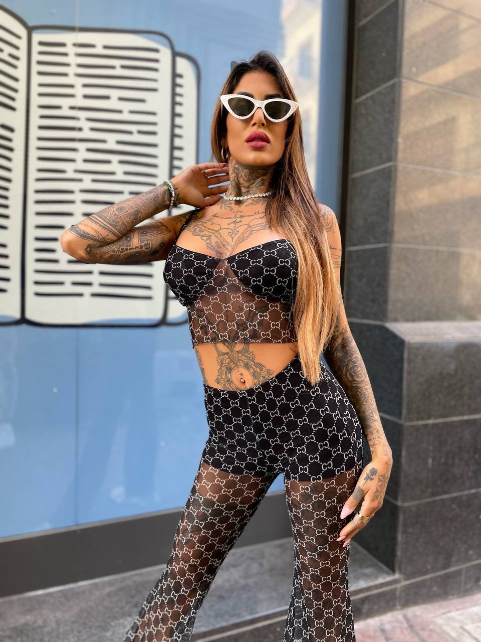 Completo top e pantalone a fantasia - R.a. Boutique 