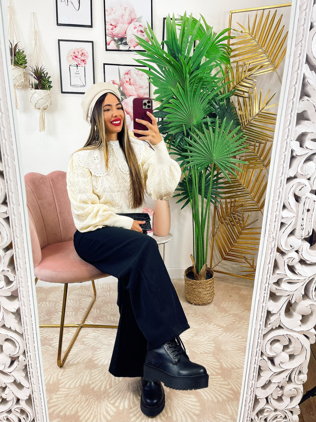 Pantalone a palazzo nero - R.a. Boutique 