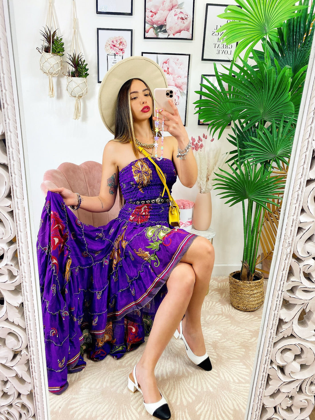 Abito Gonna asimmetrica viola - R.a. Boutique 