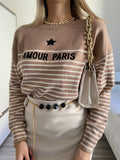 Maglione Amour Camel e panna - R.a. Boutique 