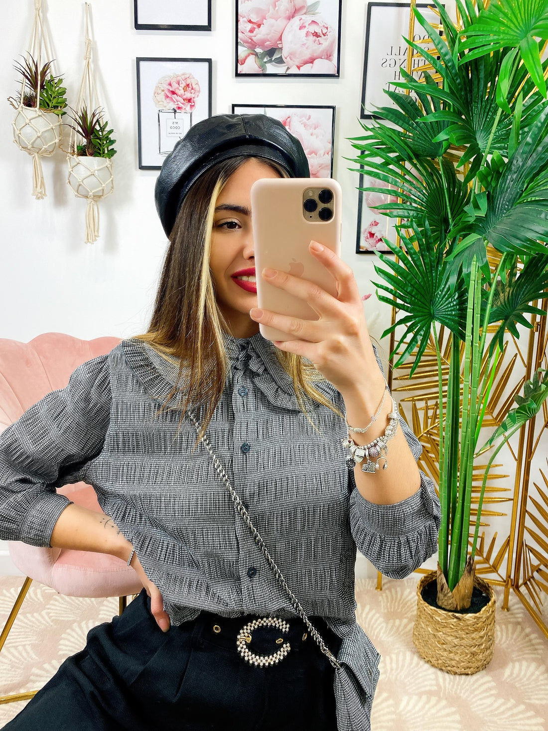 Camicetta Nera con borsetta - R.a. Boutique 