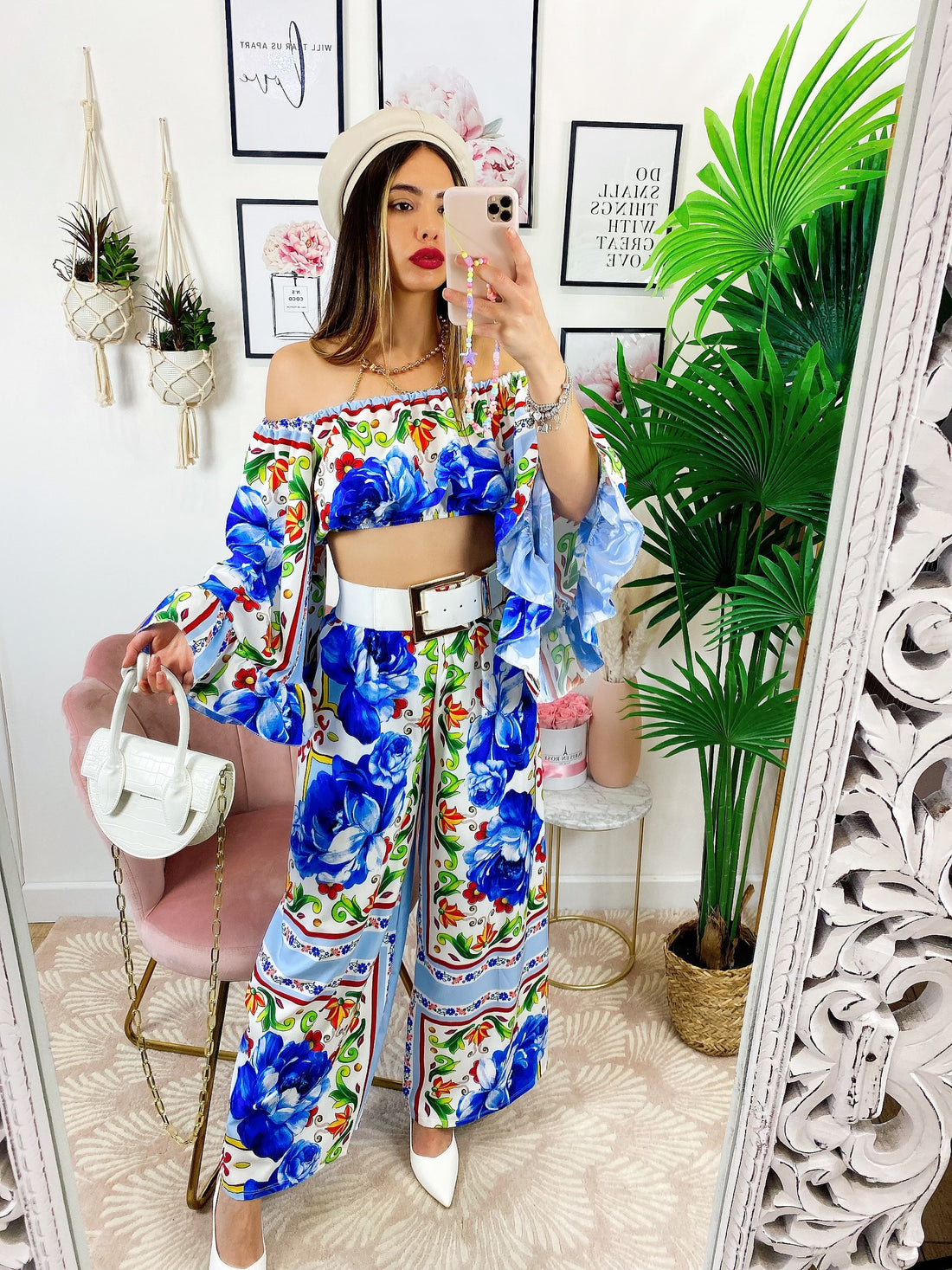 Completo stampa etnica dettagli Blu - R.a. Boutique 