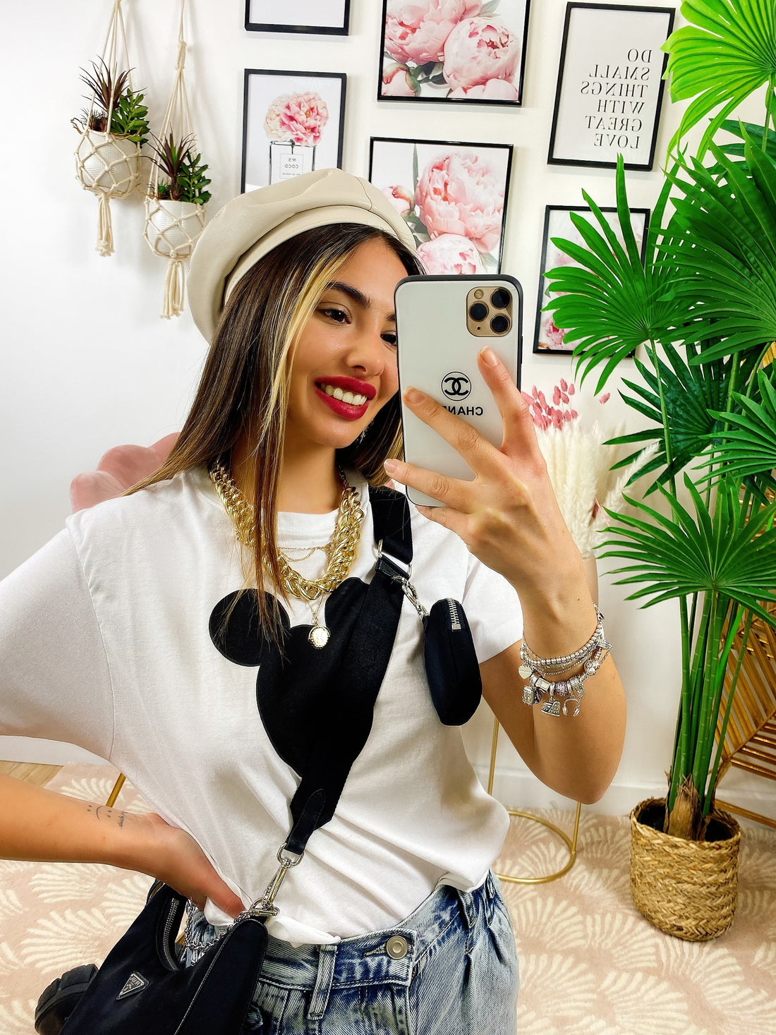 T-shirt con stampa orecchie - R.a. Boutique 