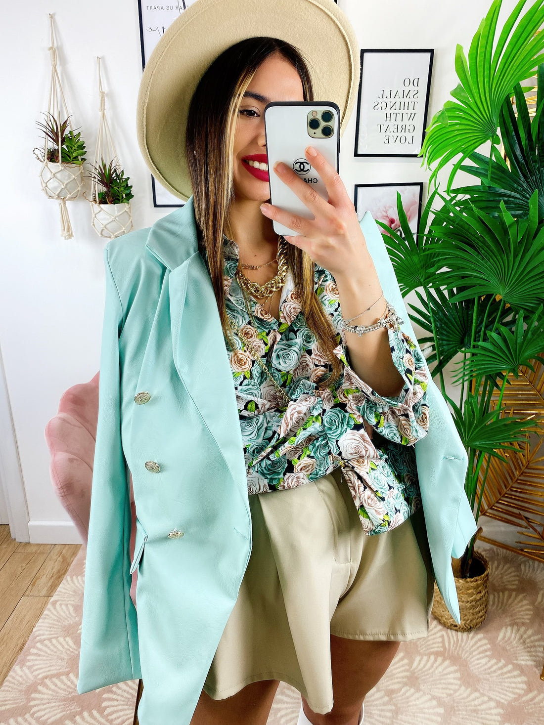Blazer in ecopelle Tiffany - R.a. Boutique 