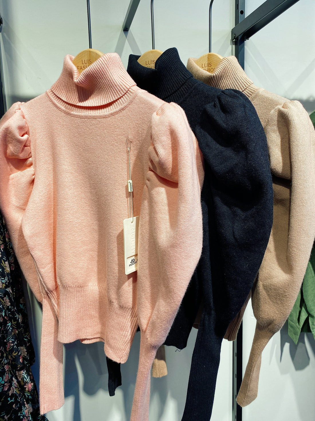 Maglioncino collo alto manica bombata - R.a. Boutique 