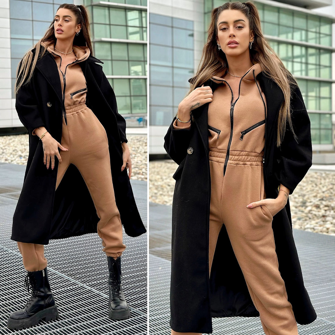 Cappotto over nero - R.a. Boutique 