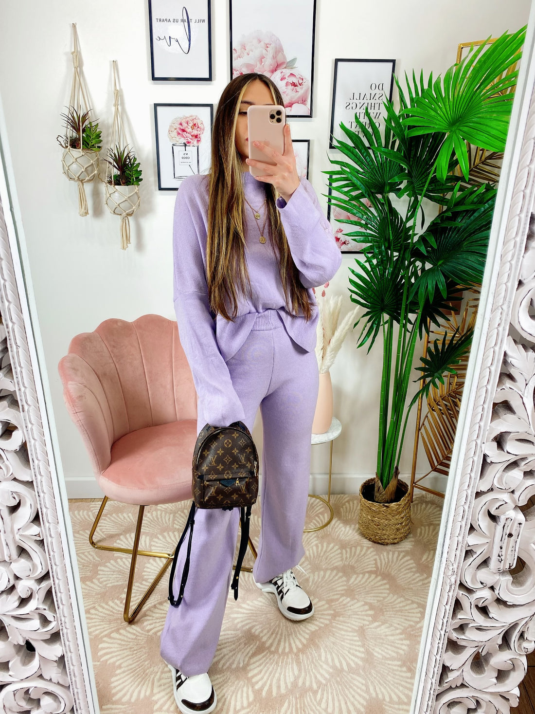 Completo Maglia e pantalone quality lilla - R.a. Boutique 