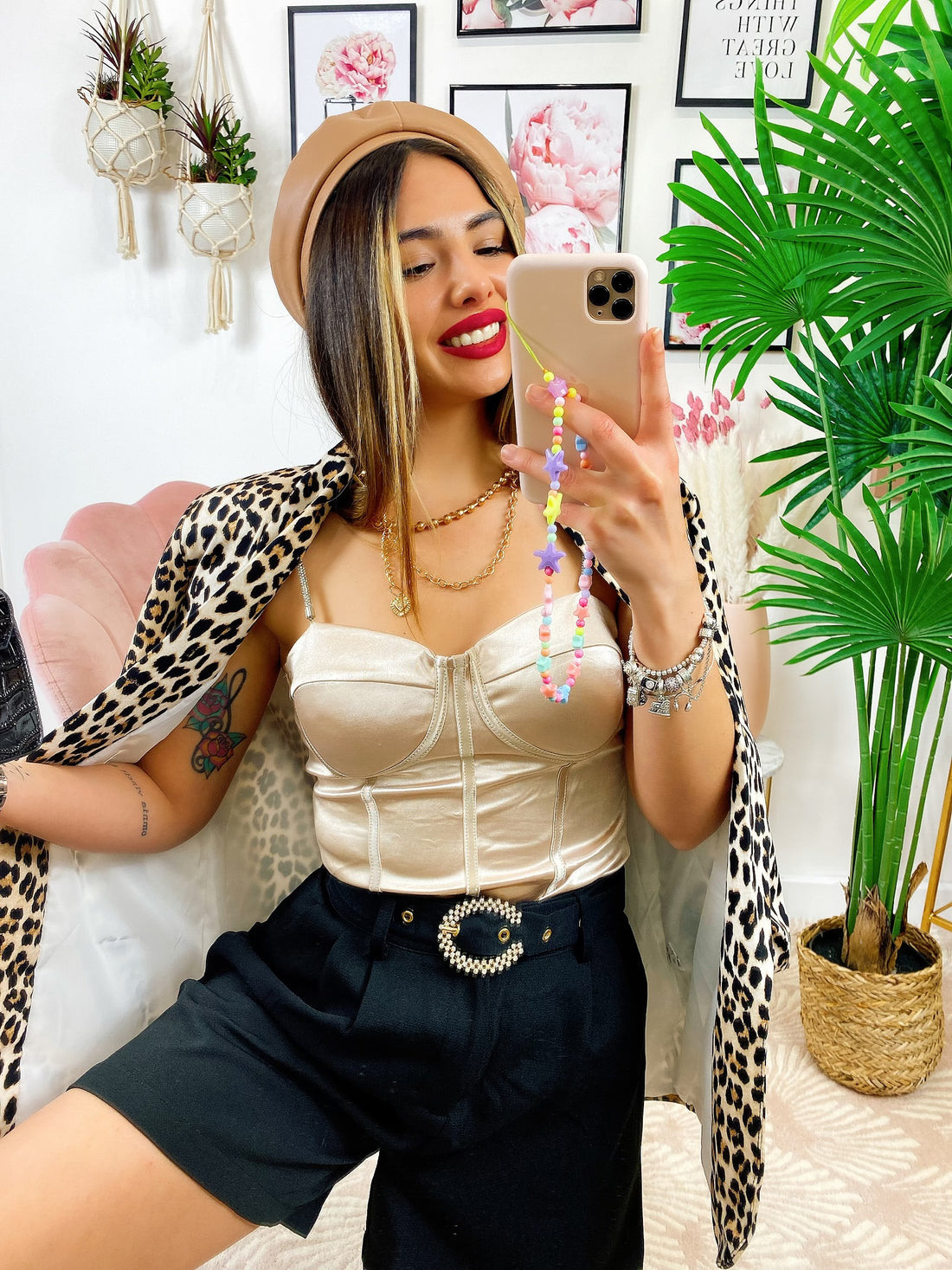 Giacca maculata base beige - R.a. Boutique 