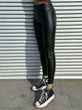 Leggins eco pelle nero - R.a. Boutique 