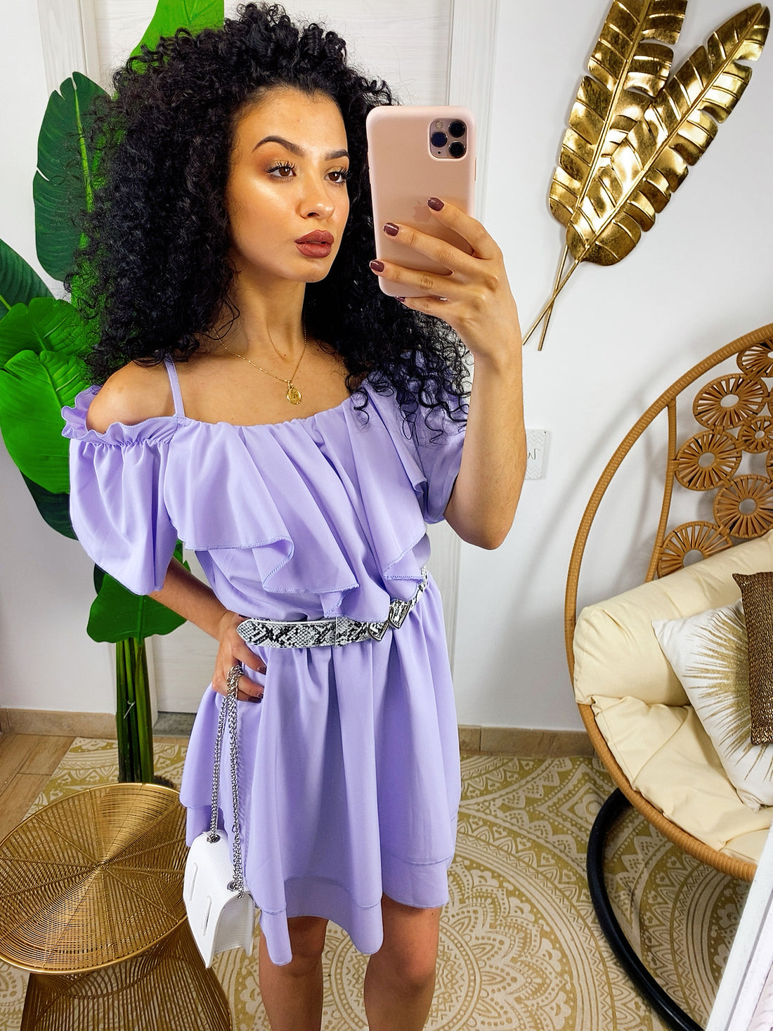 Abito con balza e rouches - R.a. Boutique 