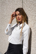 Camicia bianca con strass - R.a. Boutique 