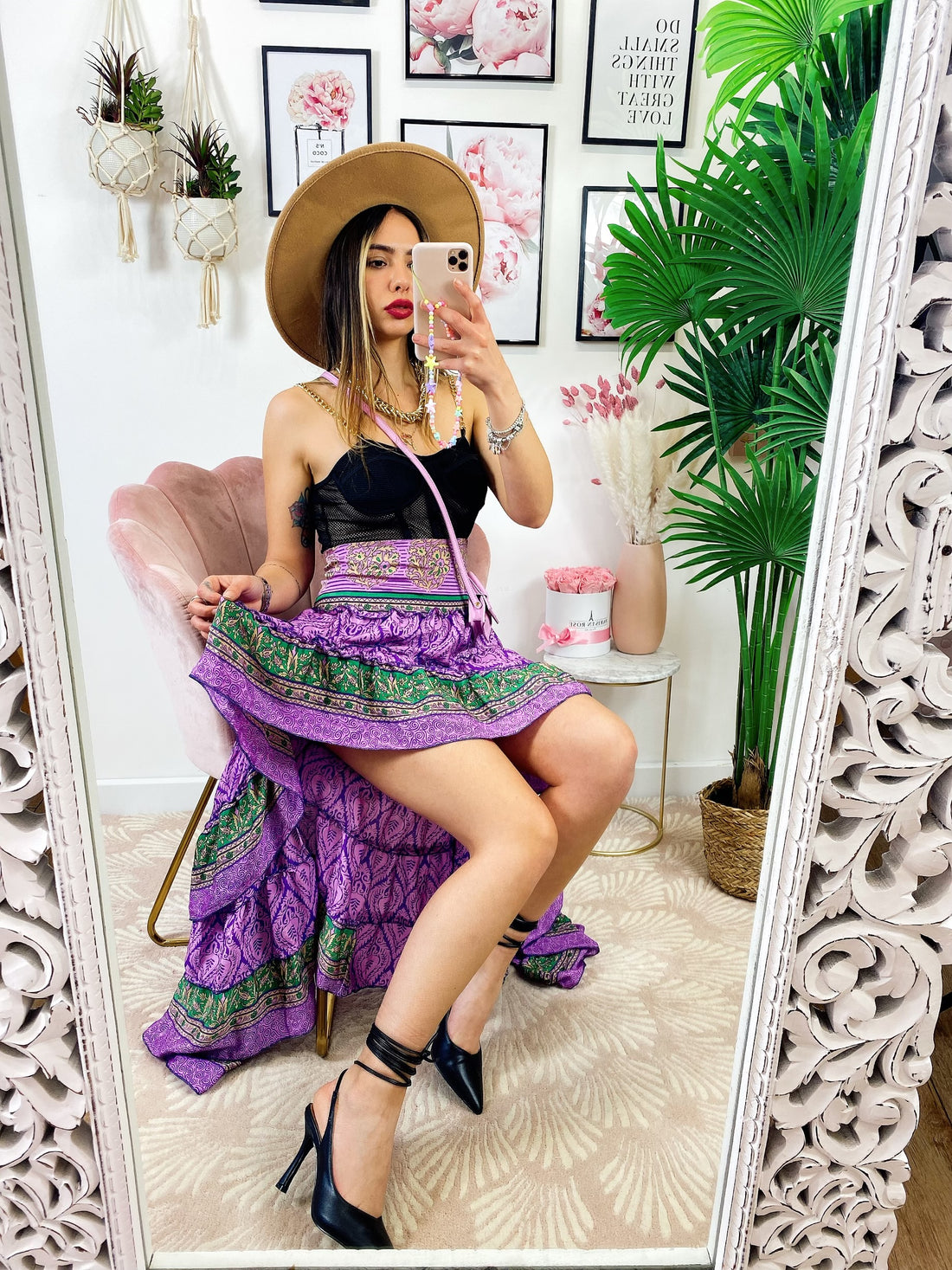 Gonna asimmetrica lilla - R.a. Boutique 