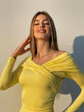 Abito giallo con scollo a barchetta - R.a. Boutique 