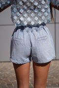 Short in jeans cuore in strass - R.a. Boutique 