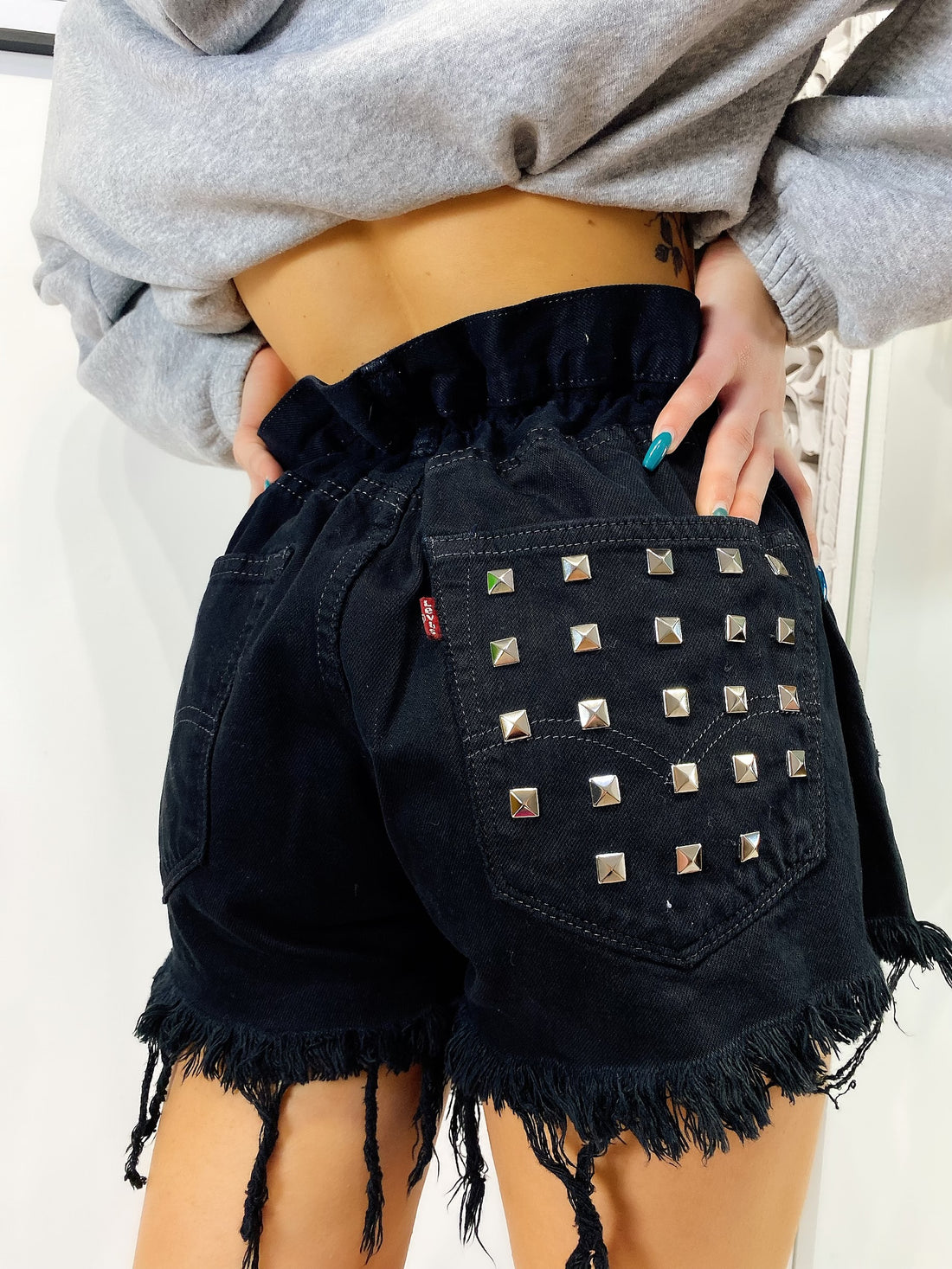 Short Levi’s Vintage con Borchie Nero - R.a. Boutique 