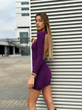 Abito a trecce schiena aperta purple - R.a. Boutique 