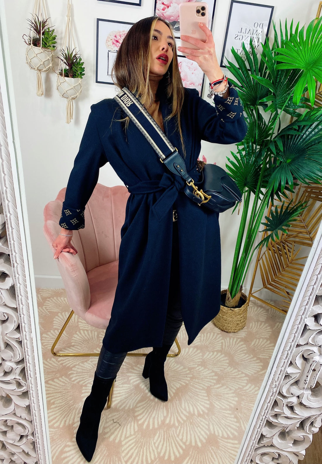 Cappotto in panno con fusciacca - R.a. Boutique 