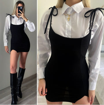 Abito nero con fiocchetti - R.a. Boutique 