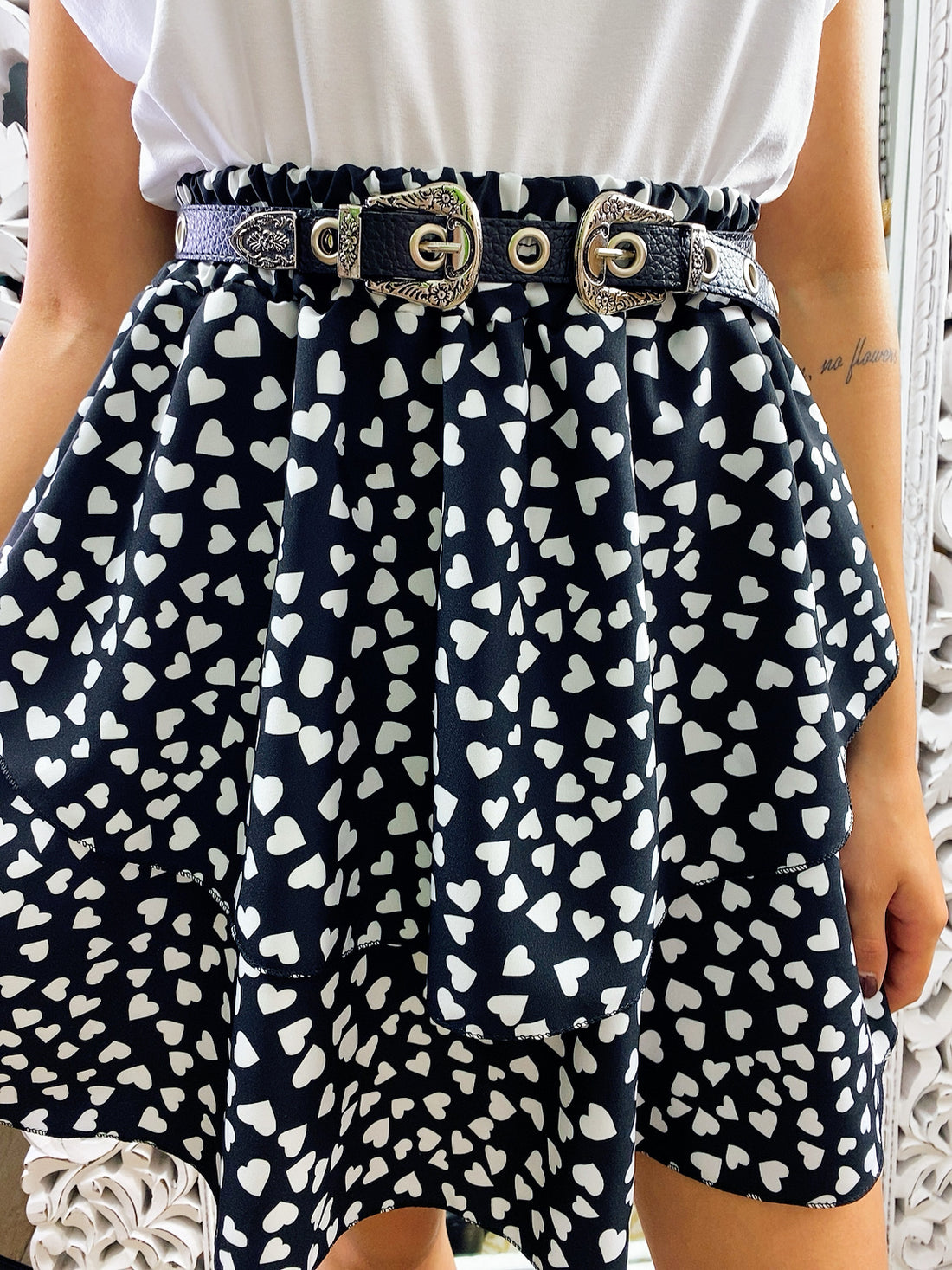 Cintura sottile con doppia fibbia - R.a. Boutique 