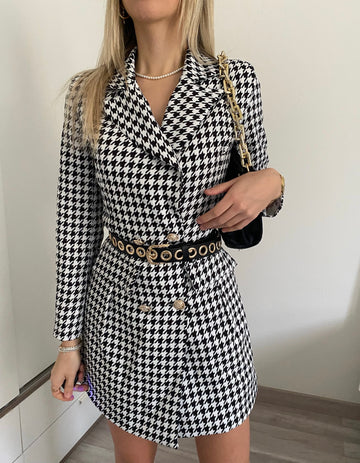 Abito a blazer pied de poule - R.a. Boutique 