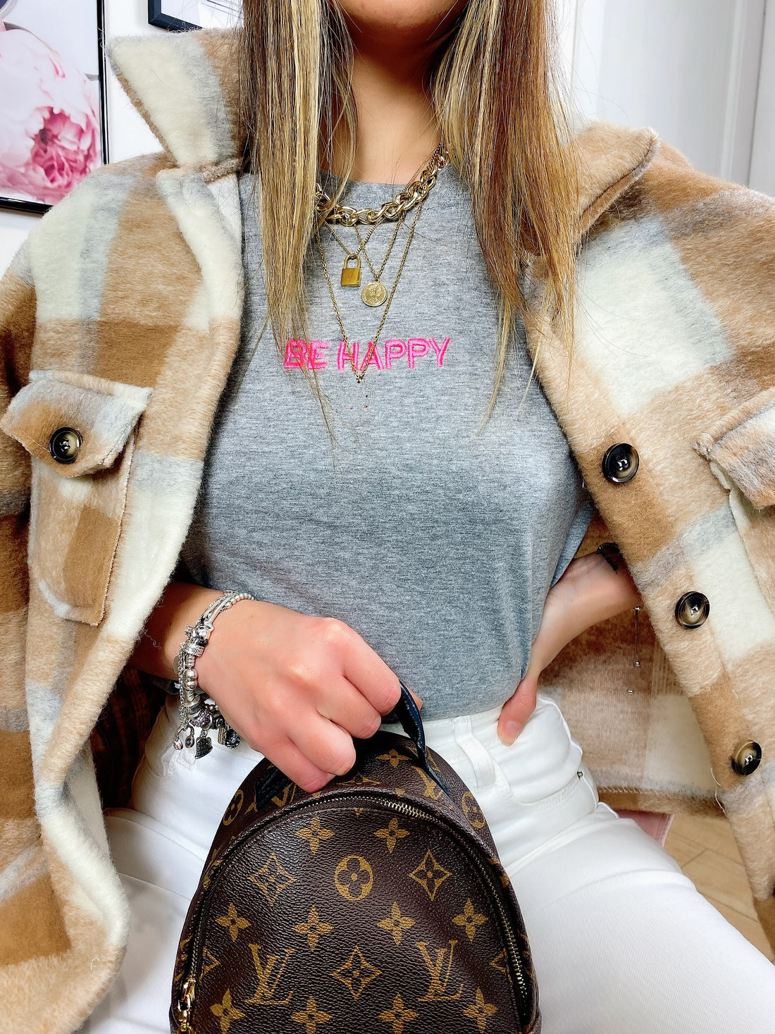 T-shirt Be Happy - R.a. Boutique 