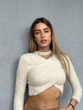 Maglioncino morbidissimo choker beige - R.a. Boutique 