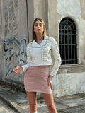 Chiodo bianco con lacci - R.a. Boutique 