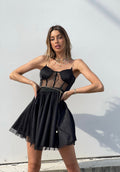 Abito corto in tulle nero - R.a. Boutique 