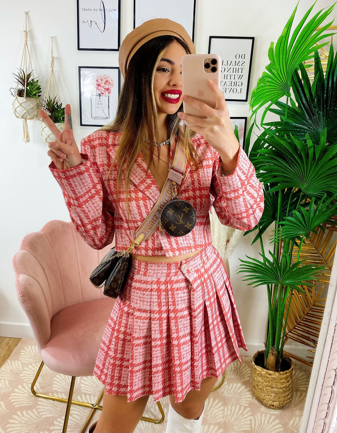 Completo Giacca Corta e Gonna Rosa - R.a. Boutique 