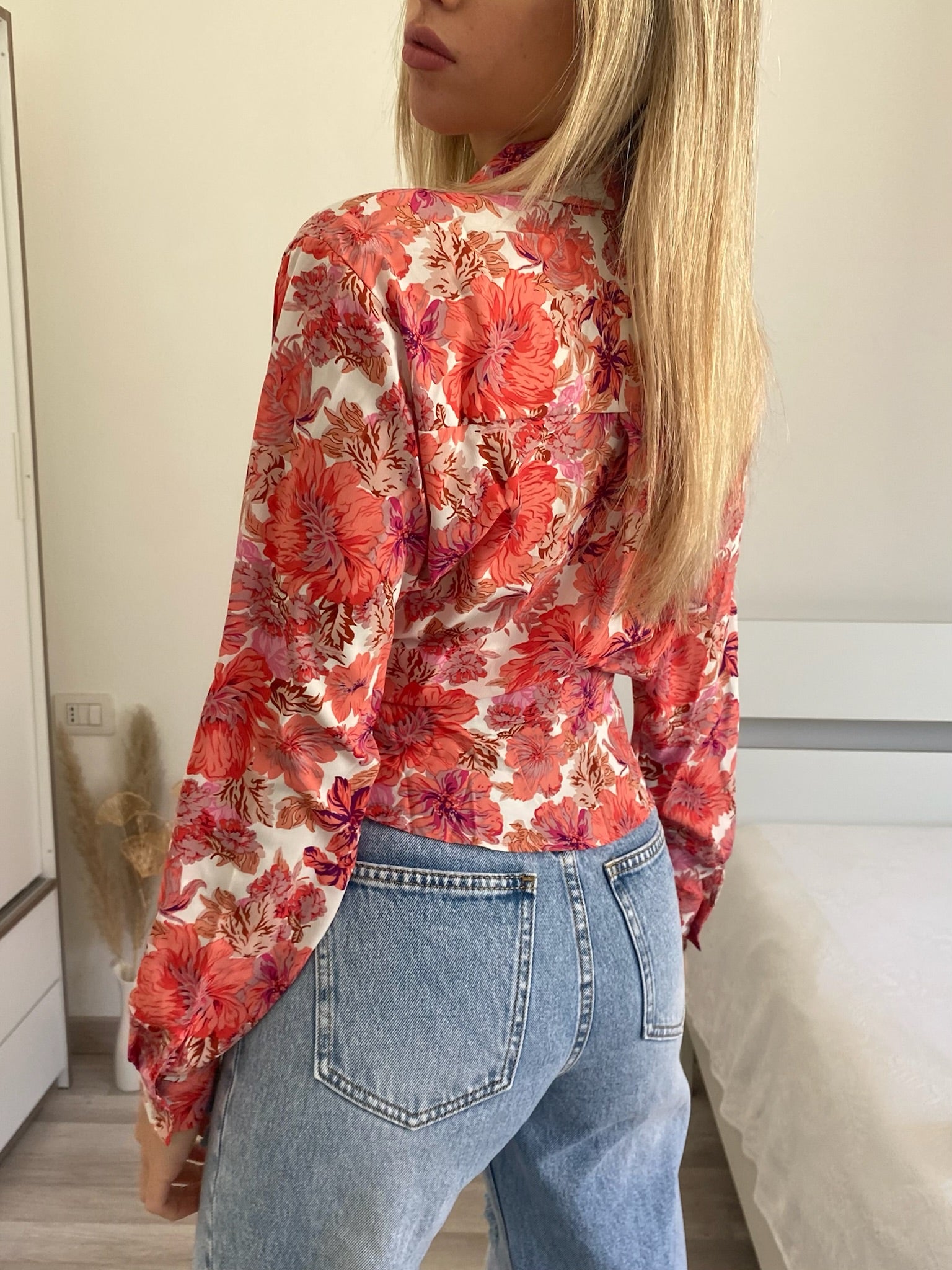 Camicia floreale corallo - R.a. Boutique 