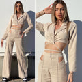 Completo top e pantalone beige - R.a. Boutique 