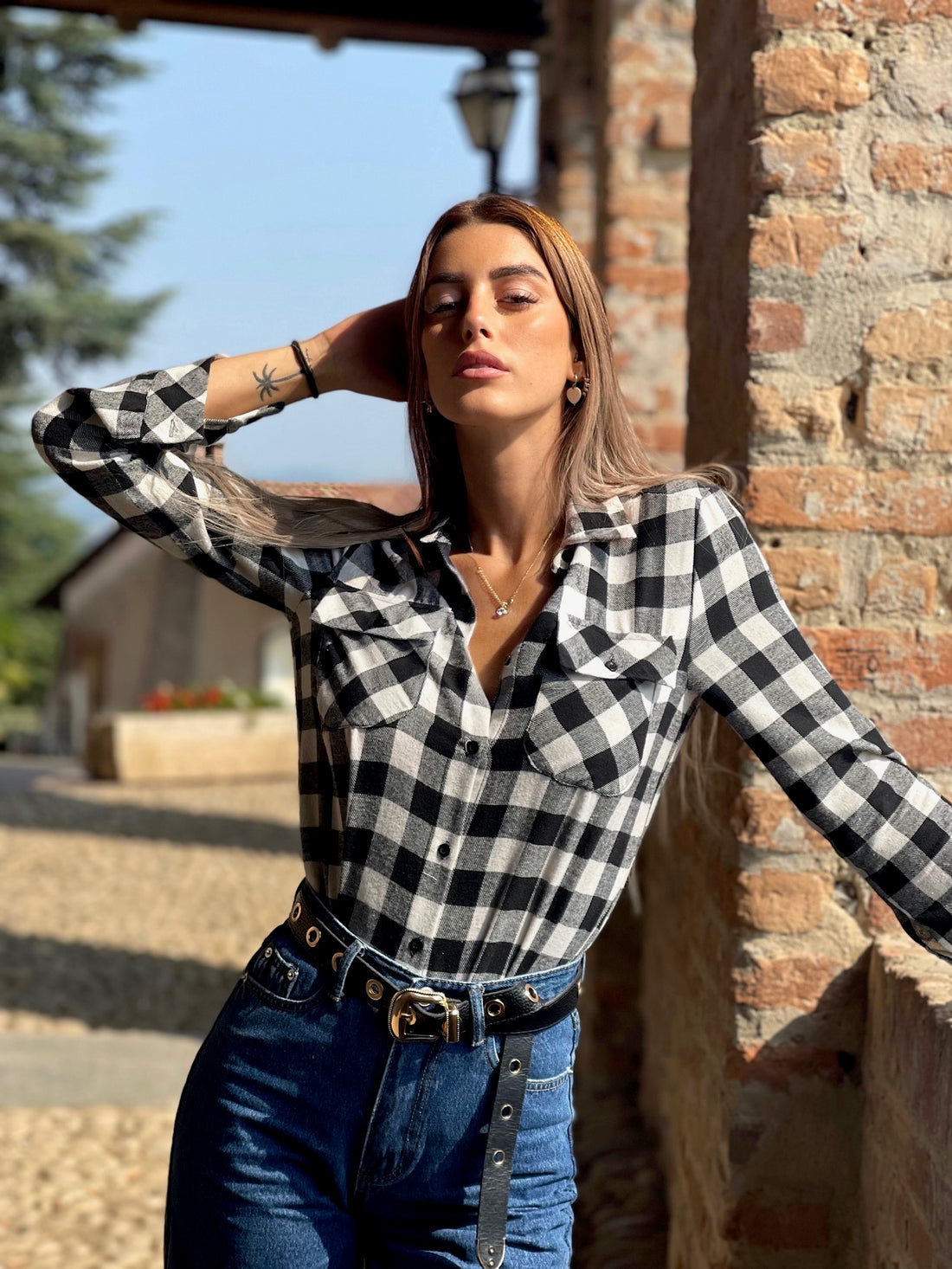 Camicia a quadri Black & White - R.a. Boutique 