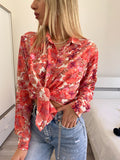 Camicia floreale corallo - R.a. Boutique 