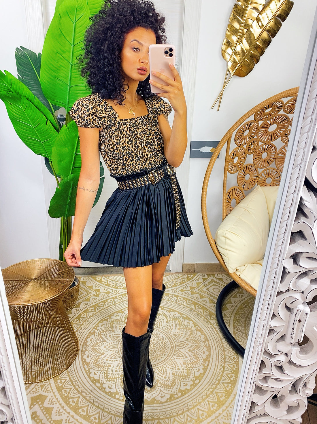 Top arricciato maculato - R.a. Boutique 