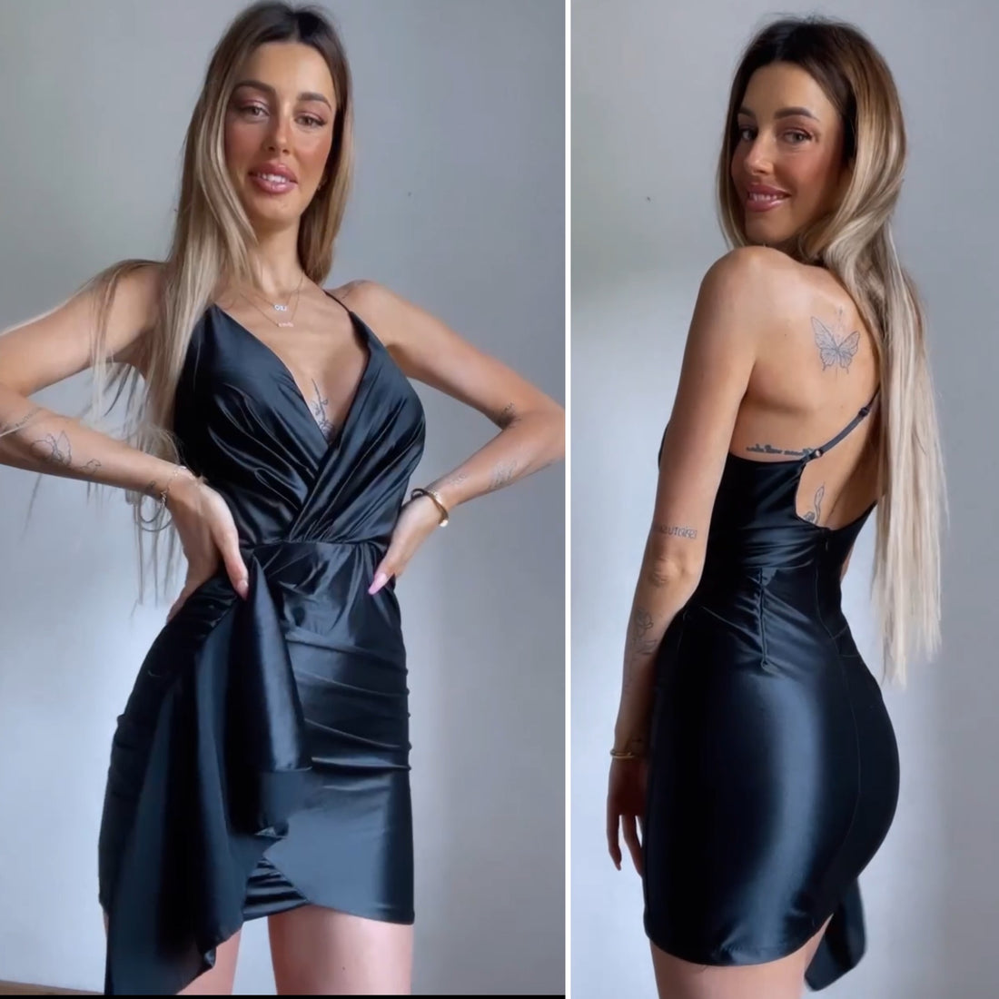 Abito con fusciacca Nero - R.a. Boutique 