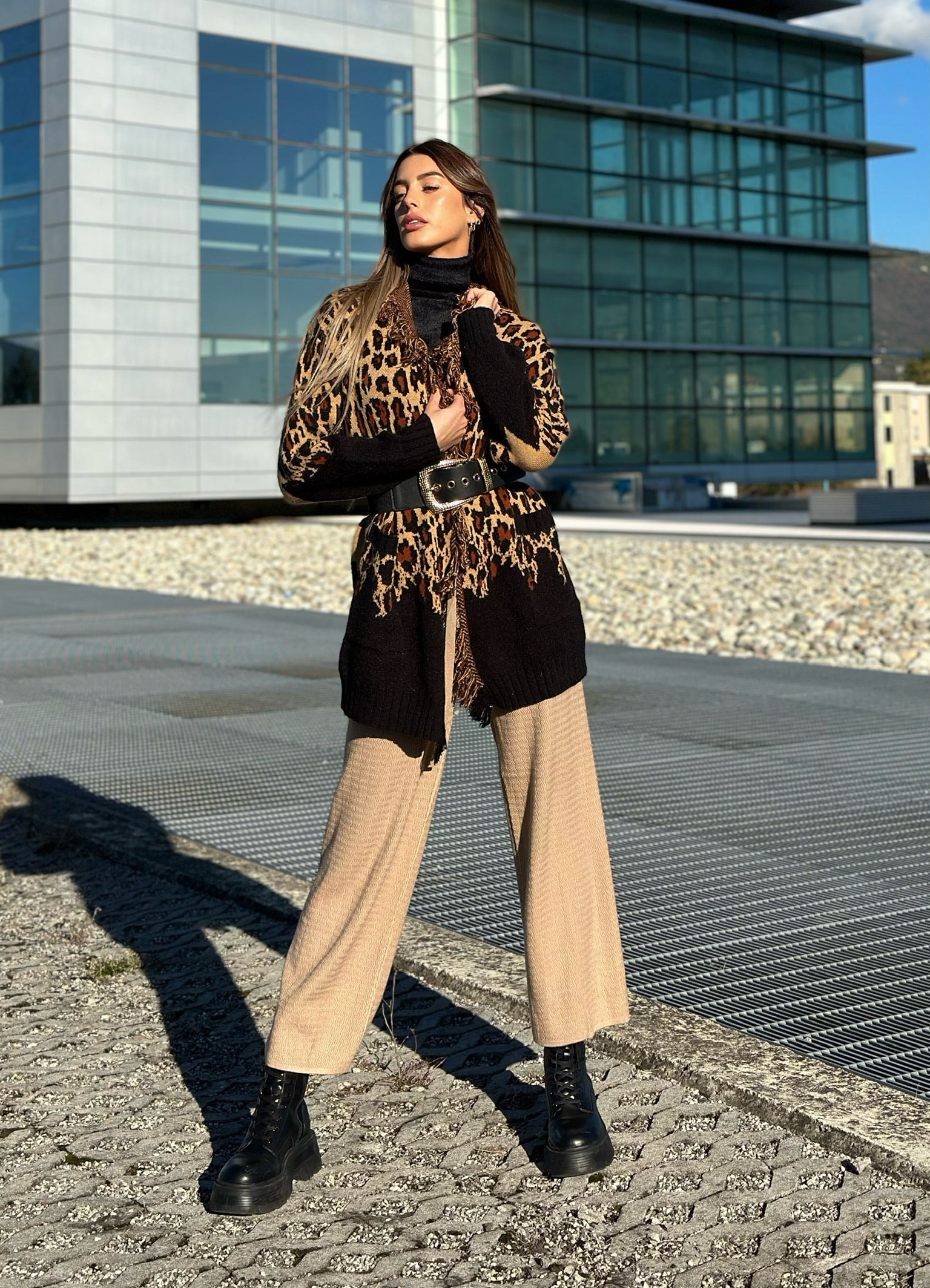 Cardigan animalier - R.a. Boutique 