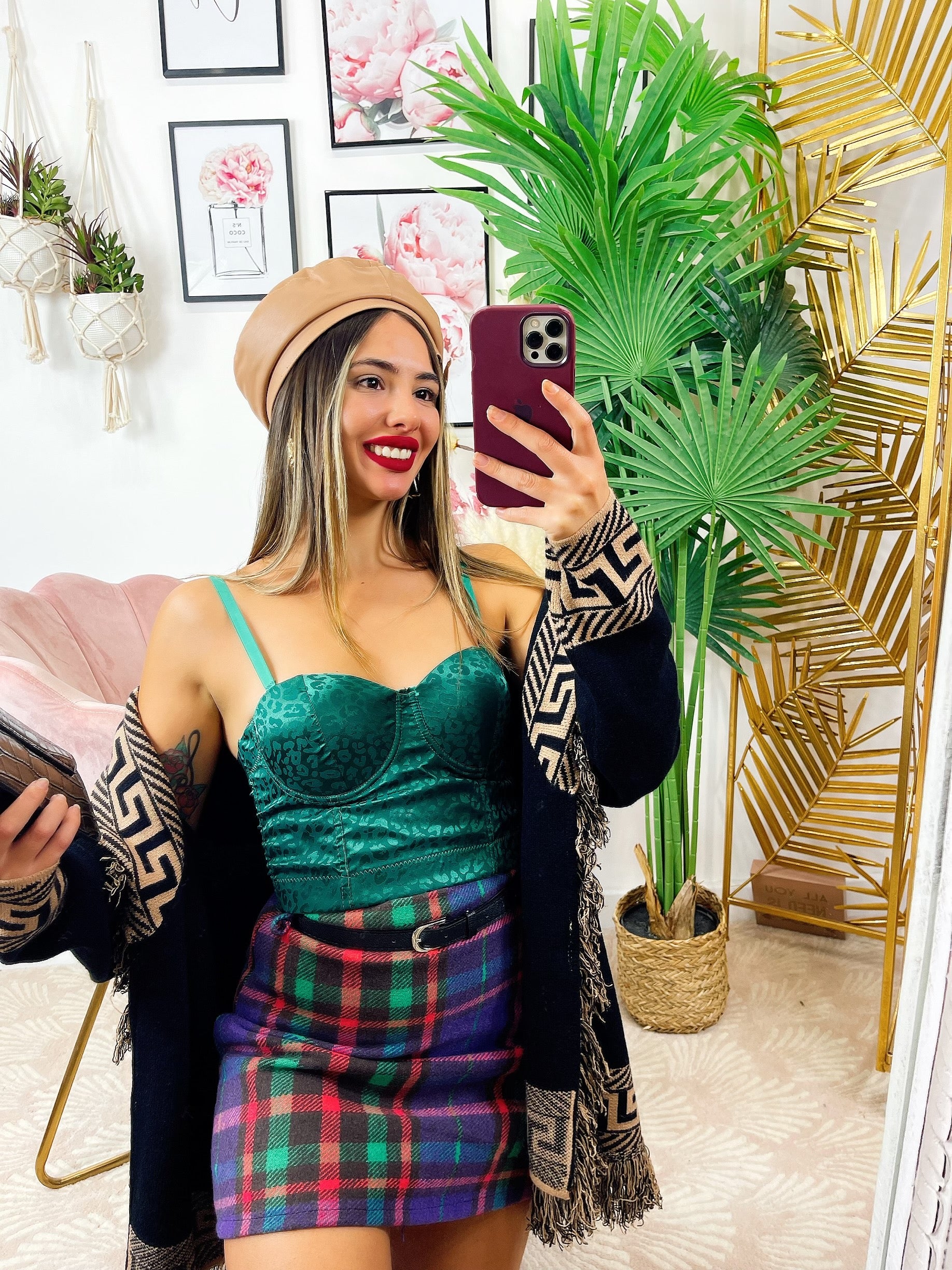 Corpetto maculato verde - R.a. Boutique 