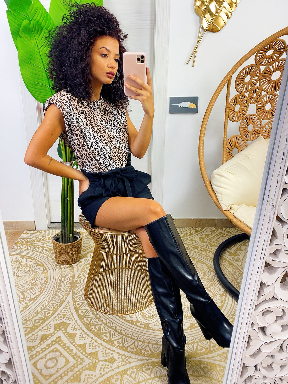 Maglia con spalline bombate Maculata trama piccola - R.a. Boutique 