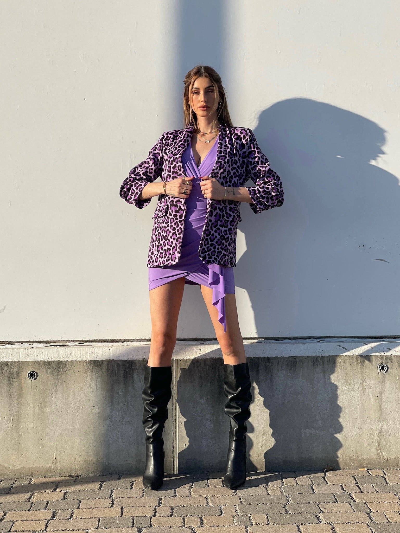 Giacca maculata lilla - R.a. Boutique 